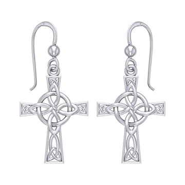 The Celtic Four Point Knot Cross Earrings TER1958 - Jewelry